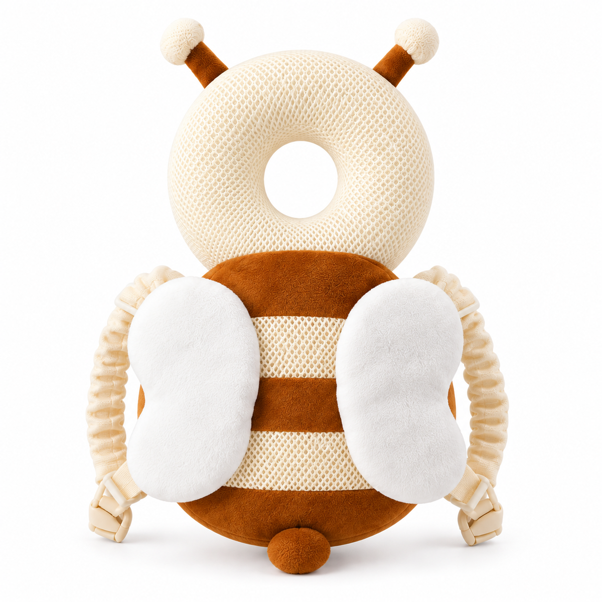 LittleHalo Bee Baby Safety Cushion – Brown and Cream